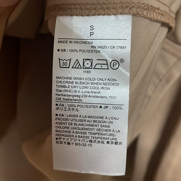 Banana Republic size Small Tan V-Neck Long Sleeve Silk Lightweight Blouse - Picture 5 of 8